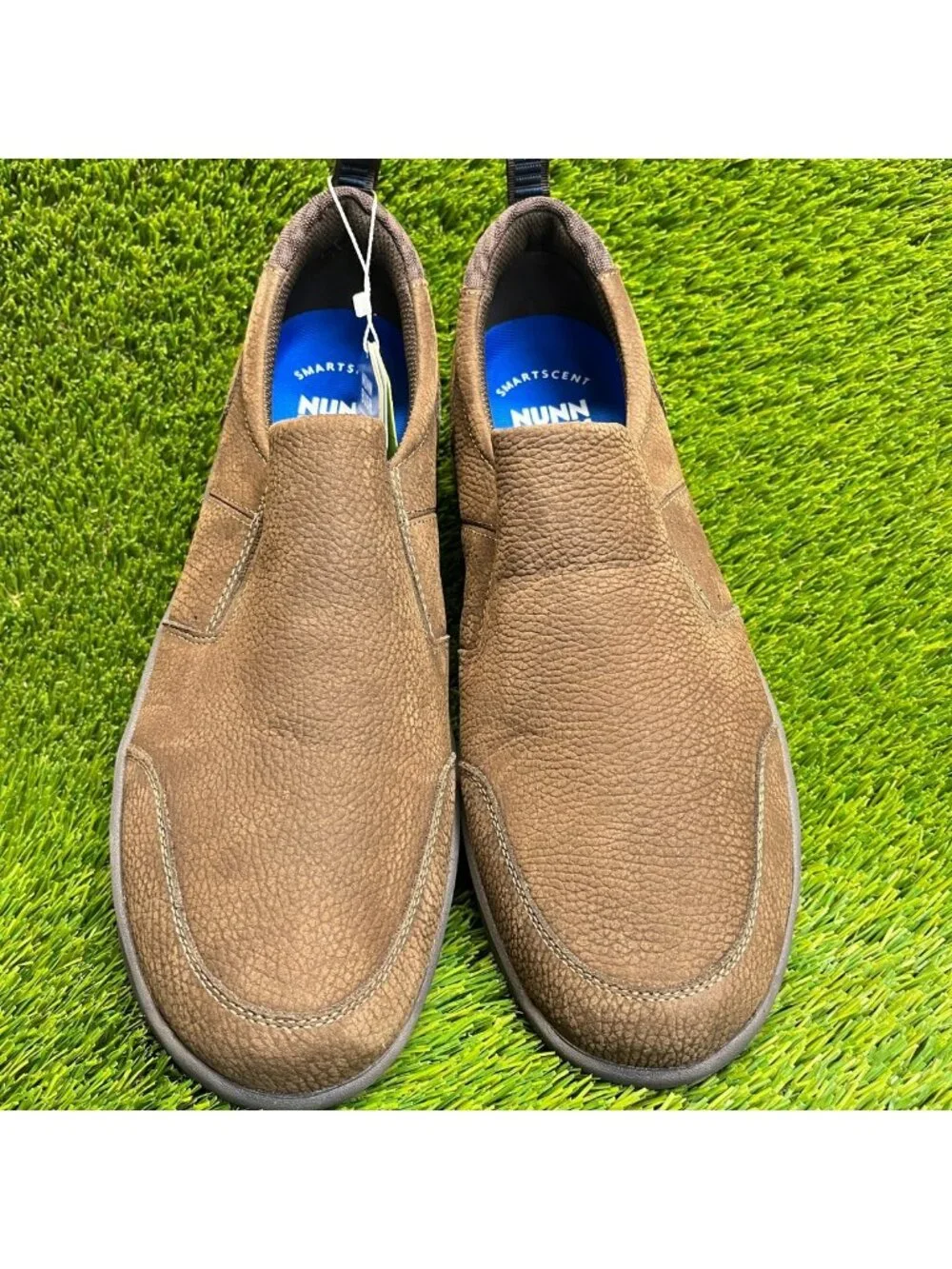 Nunn Bush Mac Mens Size 12 Brown Casual Classic Leather Moc Toe Slip On Shoes